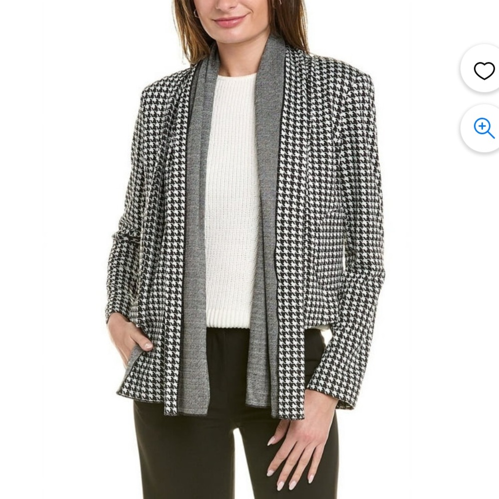 Cabi Houndstooth Cropped Jacket